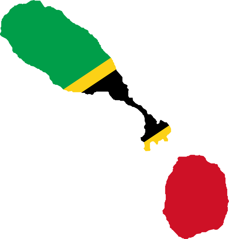 földgolyó Saint Kitts és Nevis