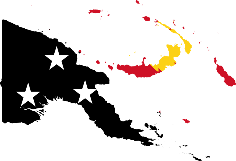 földgolyó Pápua Új-Guinea